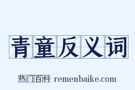 青童反义词是什么意思的图片